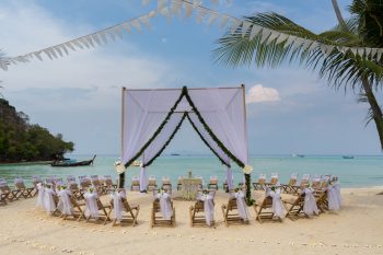 Thailand Wedding Photography-Phi Phi Island wedding ceremony arrangement canopy